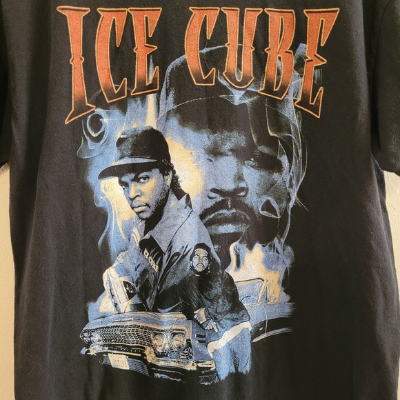 Ice Cube Men's Ice Cube Short Sleeve Graphic T-Shirt Rap Band Size M/L - Picture 2 of 8